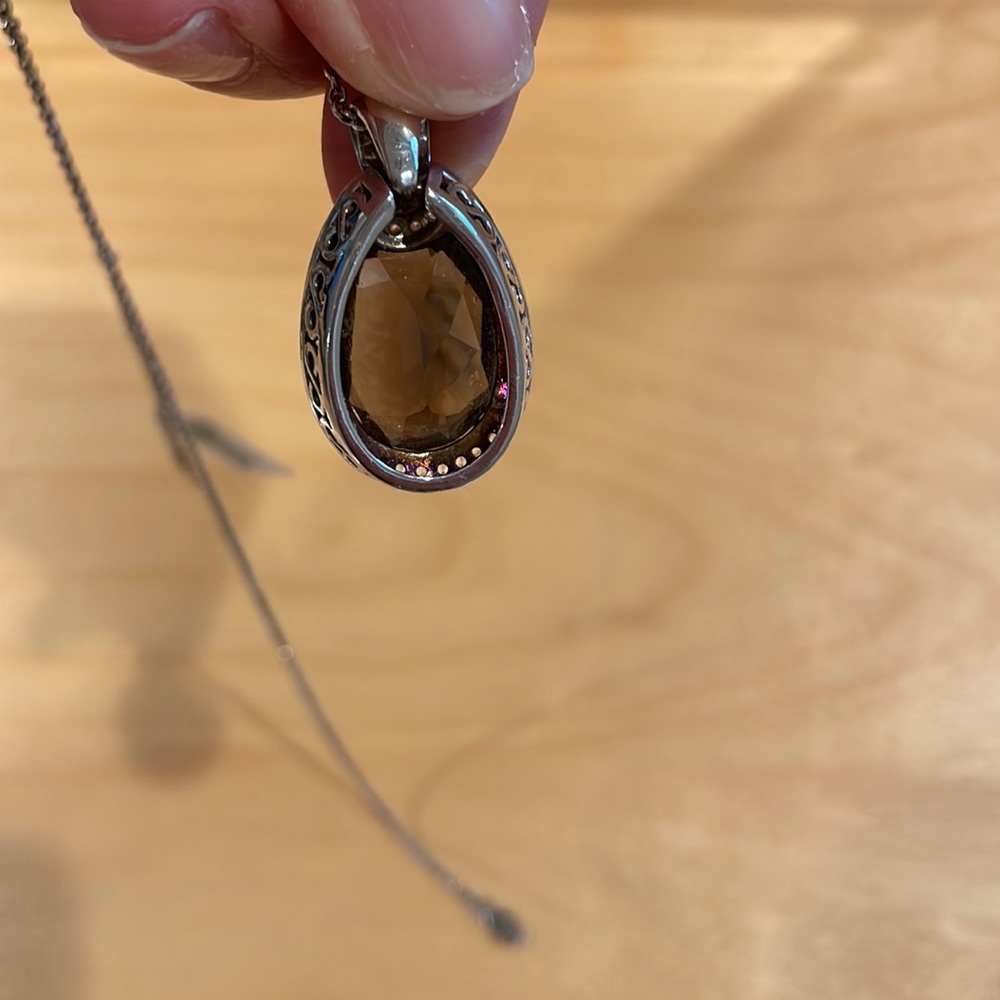 NWT. Real Smoky quartz silver necklace. - Picture 6 of 7